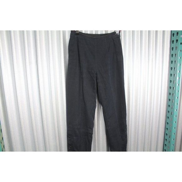 Vintage y2k Prada Milano Button Detailed Flare Trousers Pants Black 24x26 AY309 - Picture 5 of 12